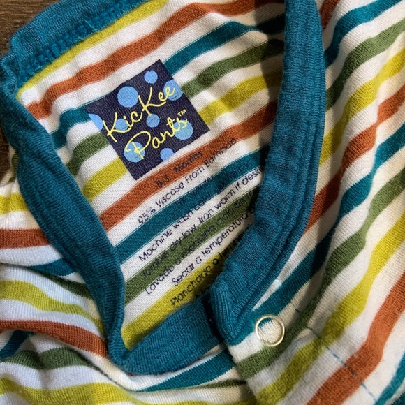 Kickee Pants 0-3 Months Multicolored Striped Snap-up Sleeper - Picture 4 of 5